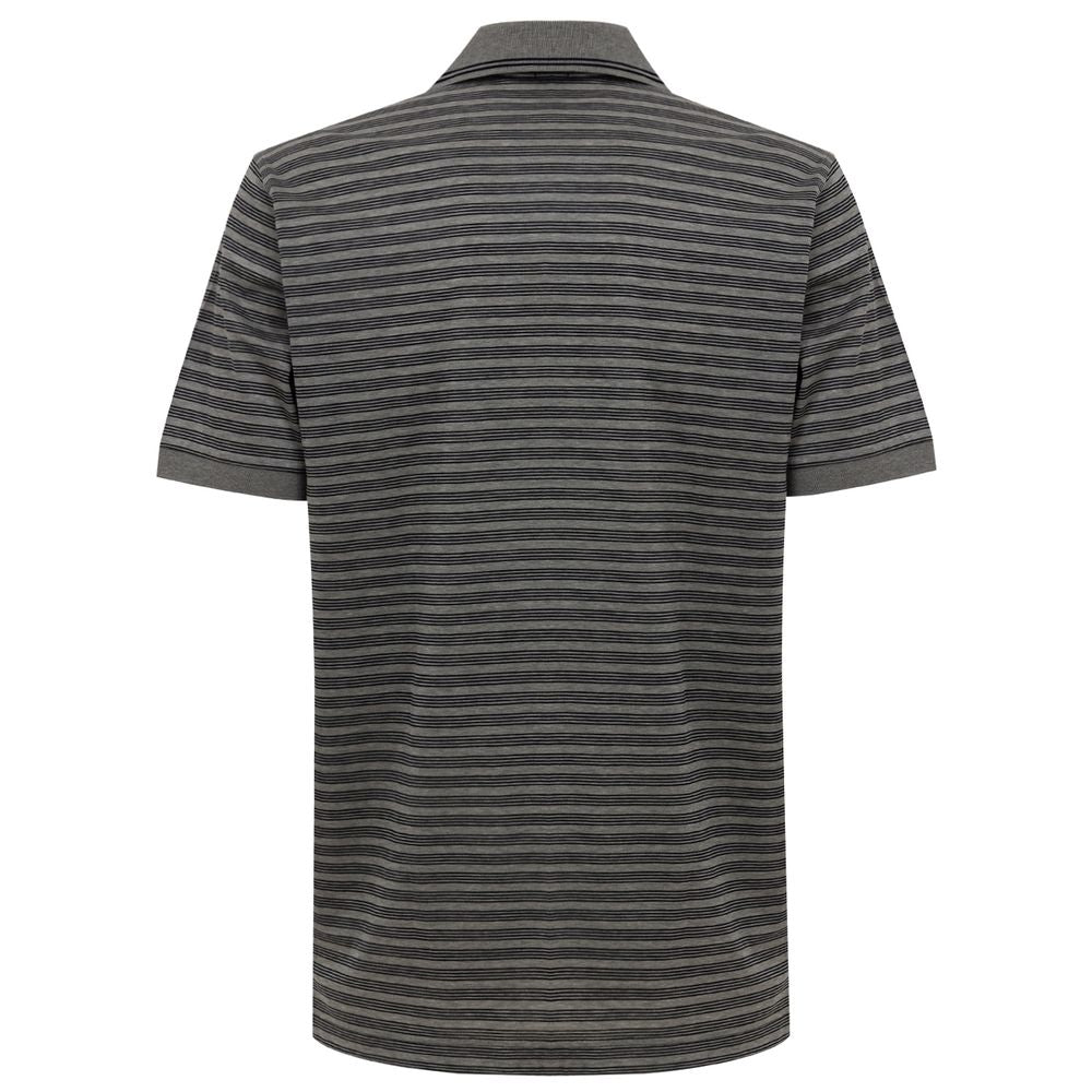 Corneliani Graues Baumwoll-Poloshirt