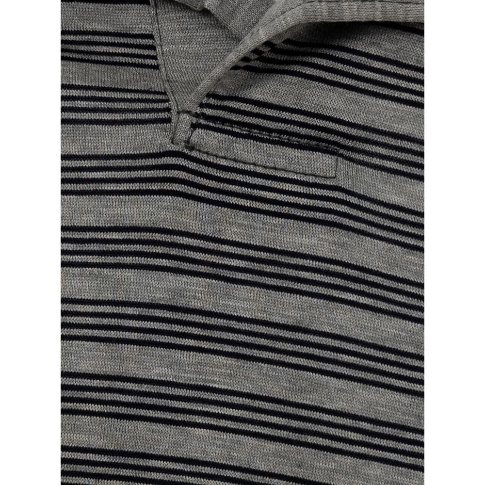 Corneliani Graues Baumwoll-Poloshirt