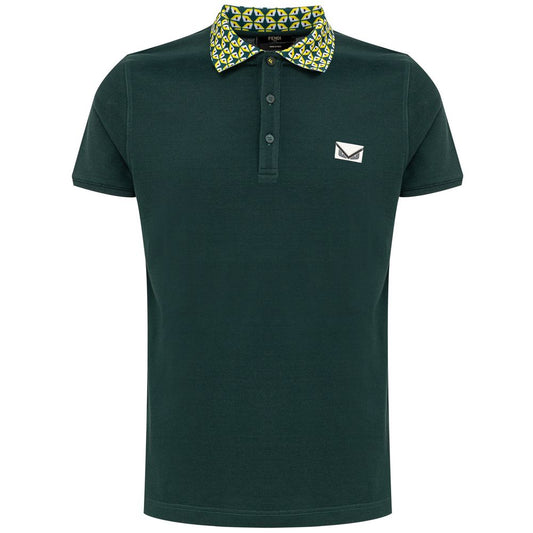 Fendi Grünes Baumwoll-Poloshirt