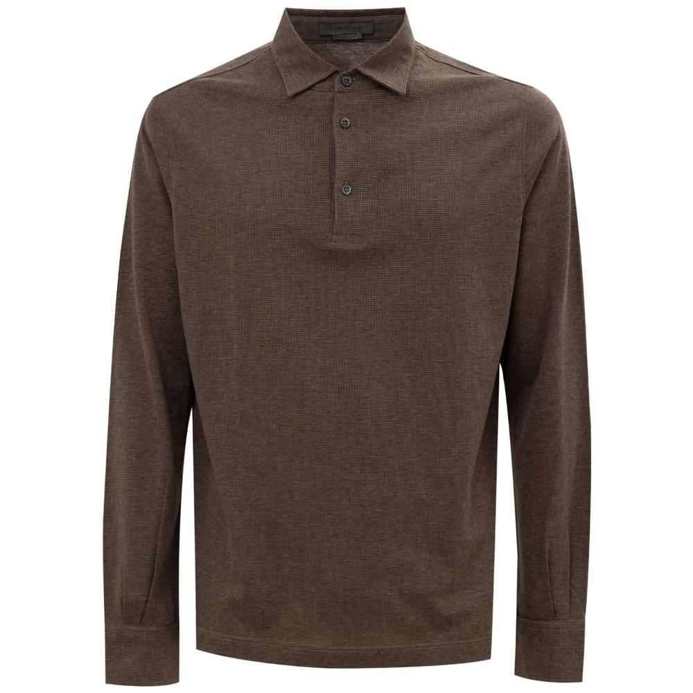 Corneliani Braunes Baumwoll-Poloshirt