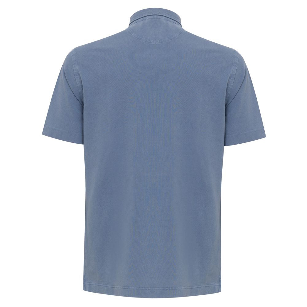 Corneliani Marineblaues Baumwoll-Poloshirt