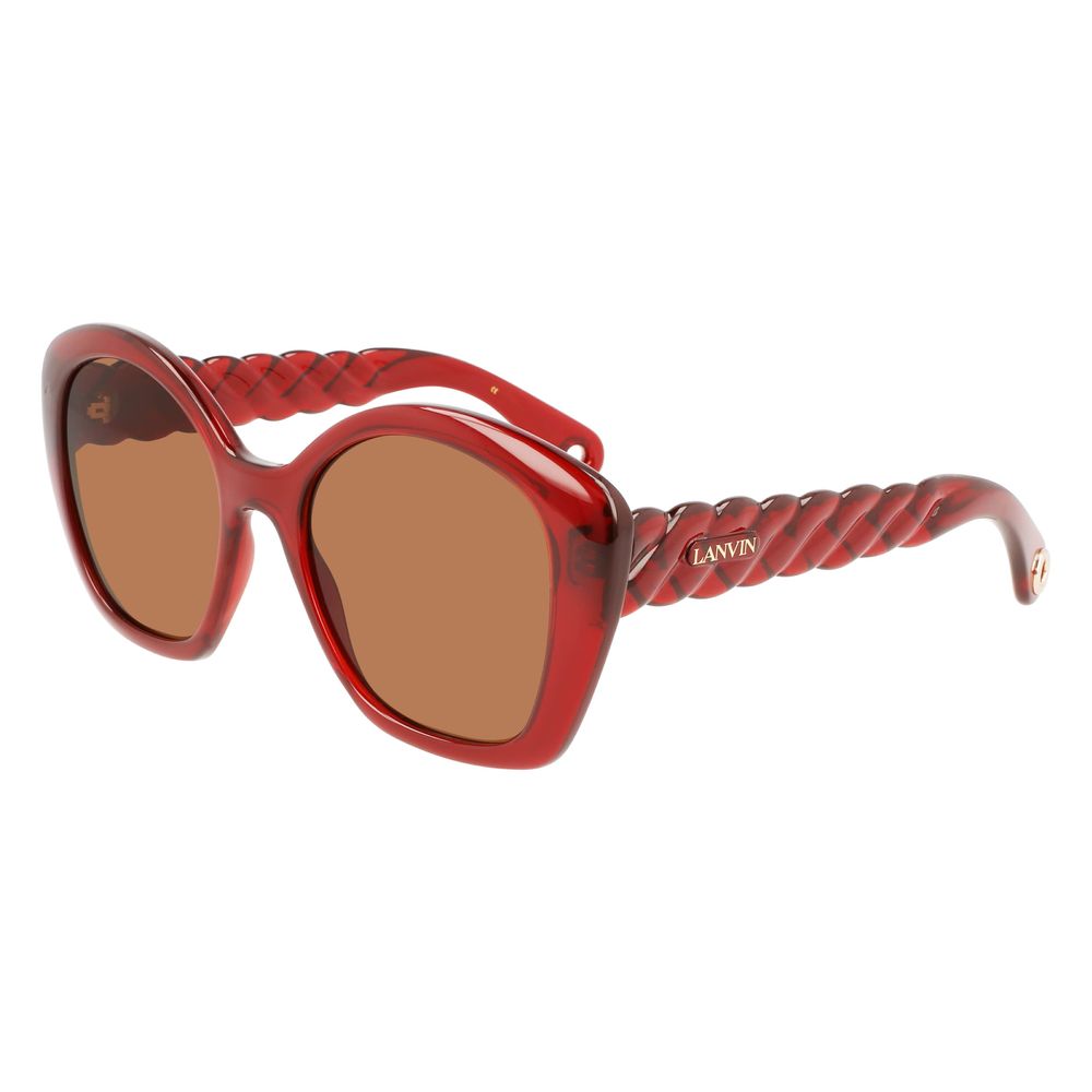 Lanvin Rote Sonnenbrille mit Bio-Einspritzung