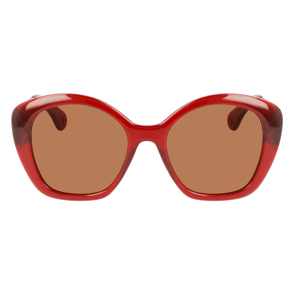 Lanvin Rote Sonnenbrille mit Bio-Einspritzung