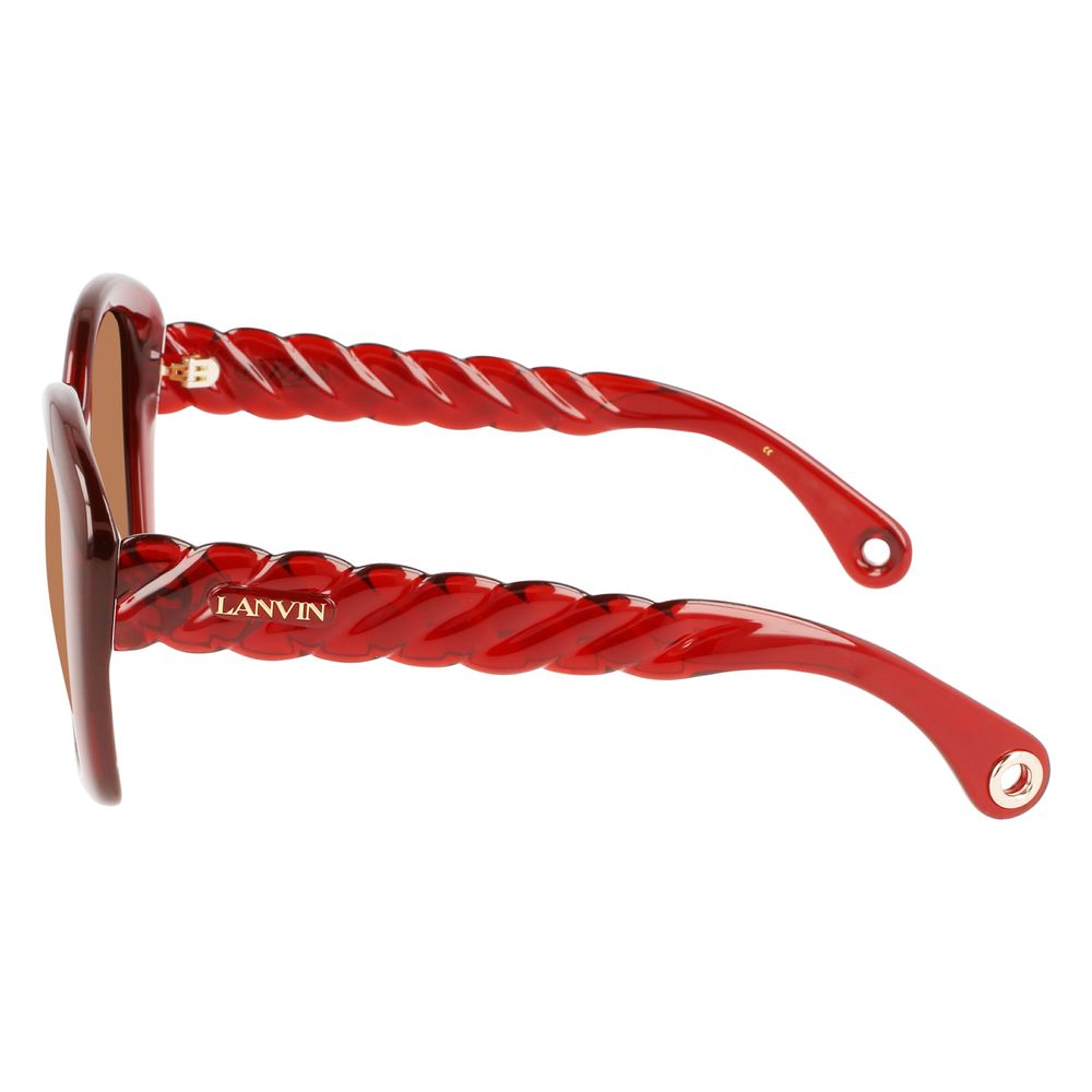 Lanvin Rote Sonnenbrille mit Bio-Einspritzung