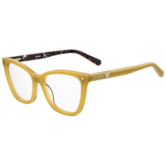 Love Moschino Gelbe Acetat-Rahmen