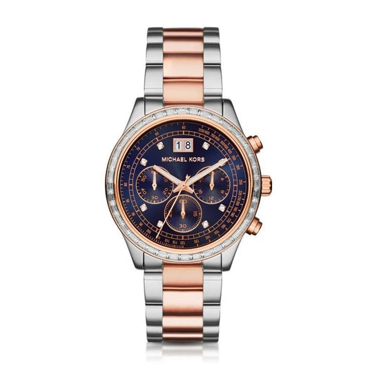 Michael Kors Blaue Stahluhr