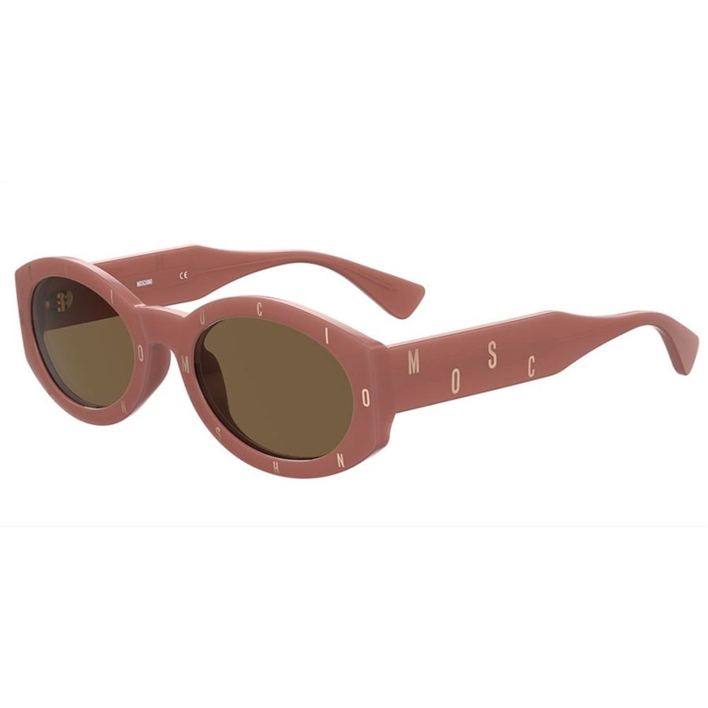 Moschino Braun gespritzte Sonnenbrille