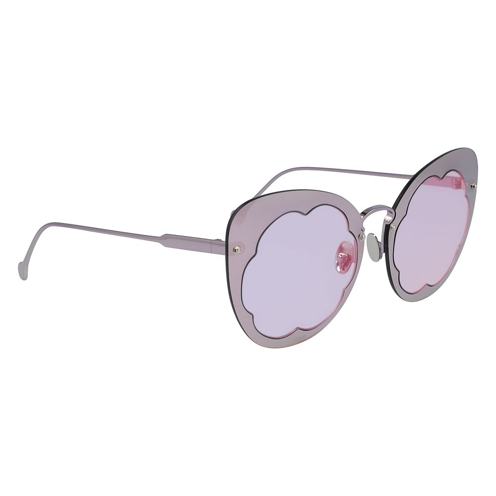 Salvatore Ferragamo Lila Metall-Sonnenbrille