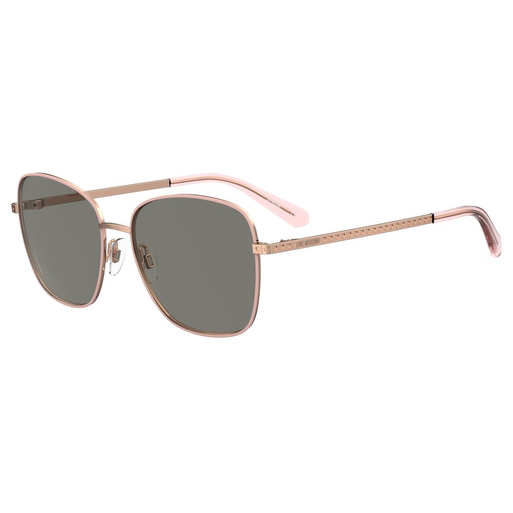 Love Moschino Braune Metall-Sonnenbrille