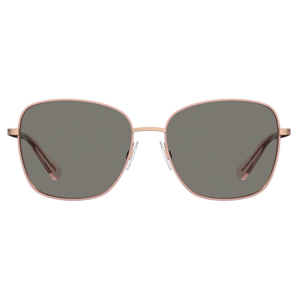 Love Moschino Braune Metall-Sonnenbrille