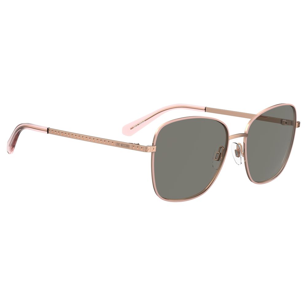 Love Moschino Braune Metall-Sonnenbrille