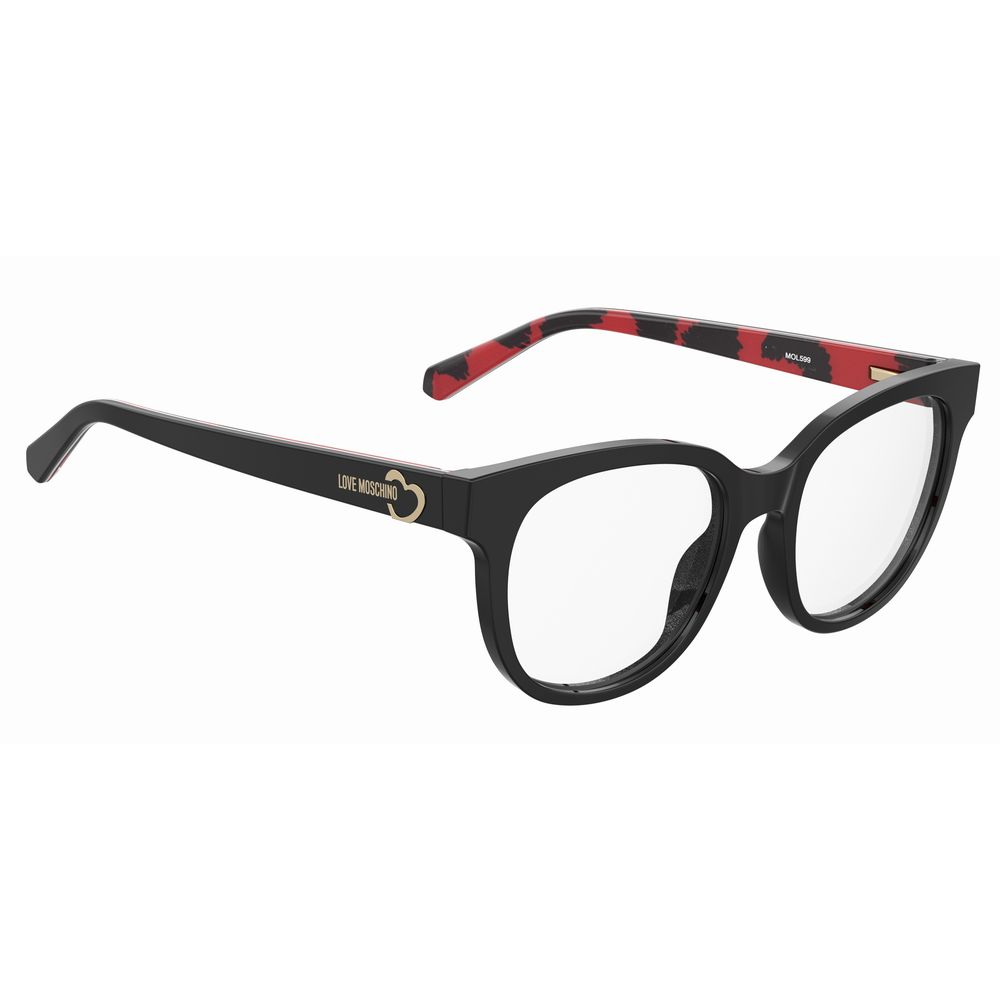 Love Moschino Schwarzer Acetat-Rahmen