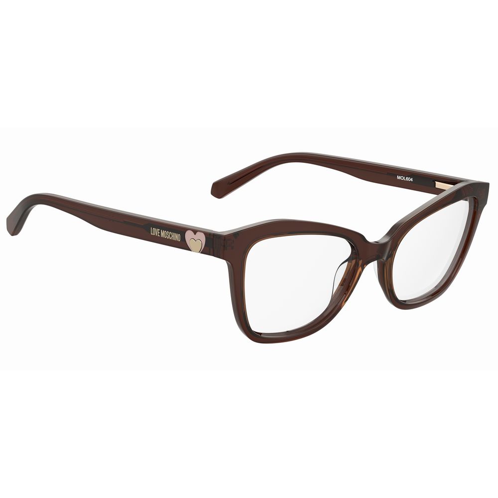 Love Moschino Braune Acetat-Rahmen