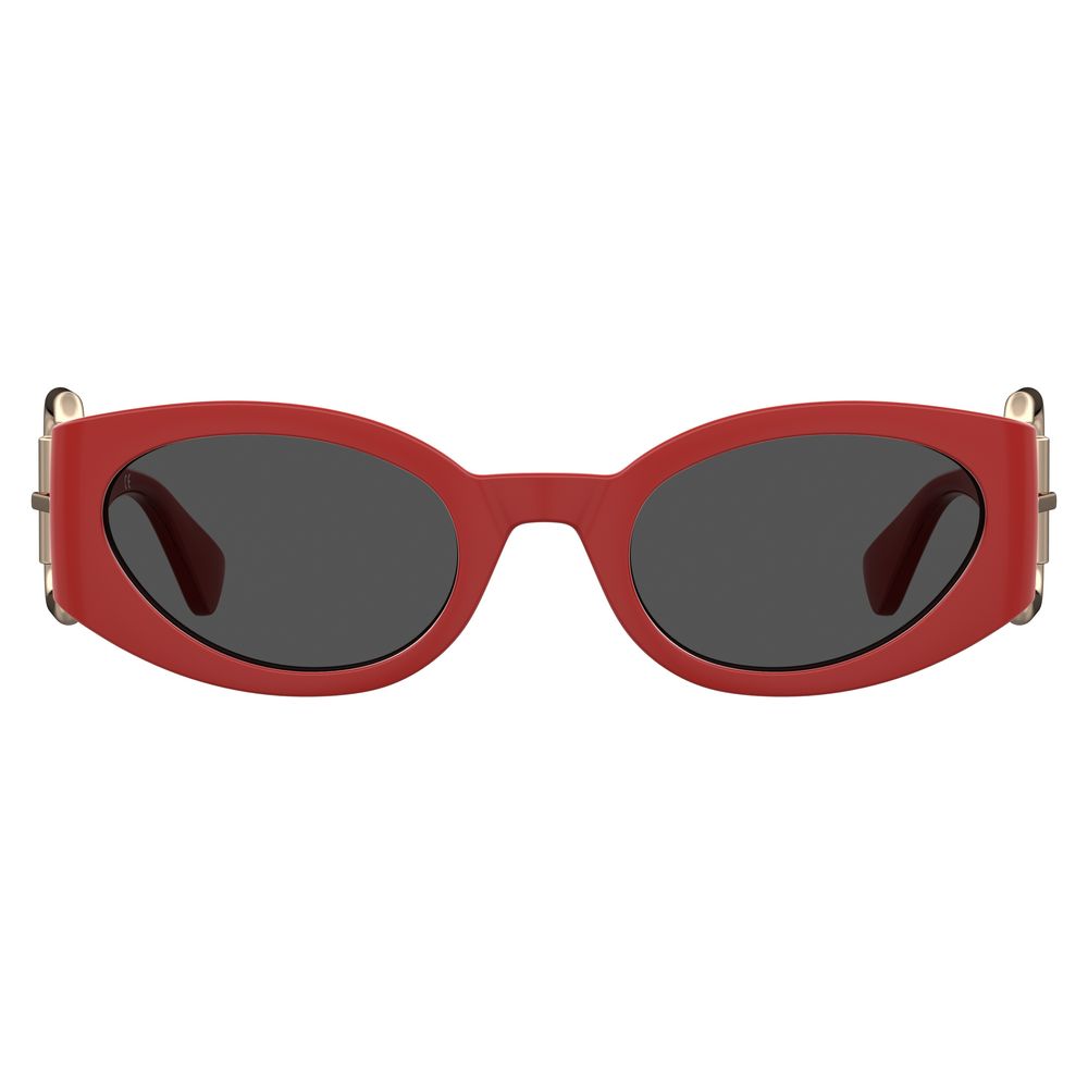 Moschino Rote Kunstharz-Sonnenbrille