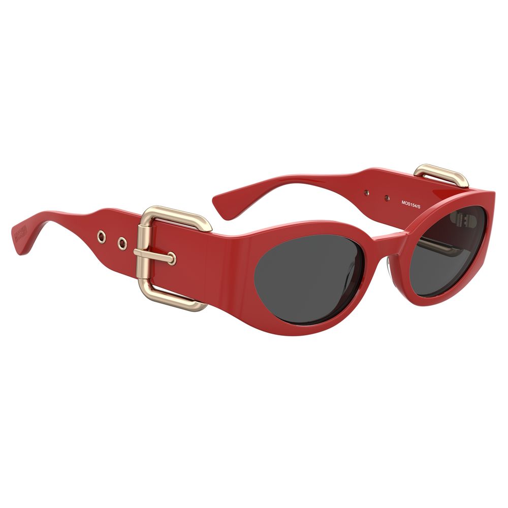 Moschino Rote Kunstharz-Sonnenbrille