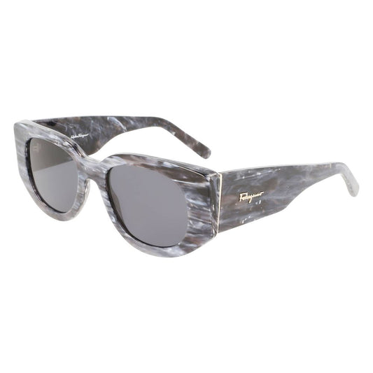 Ferragamo Graue Acetat-Sonnenbrille