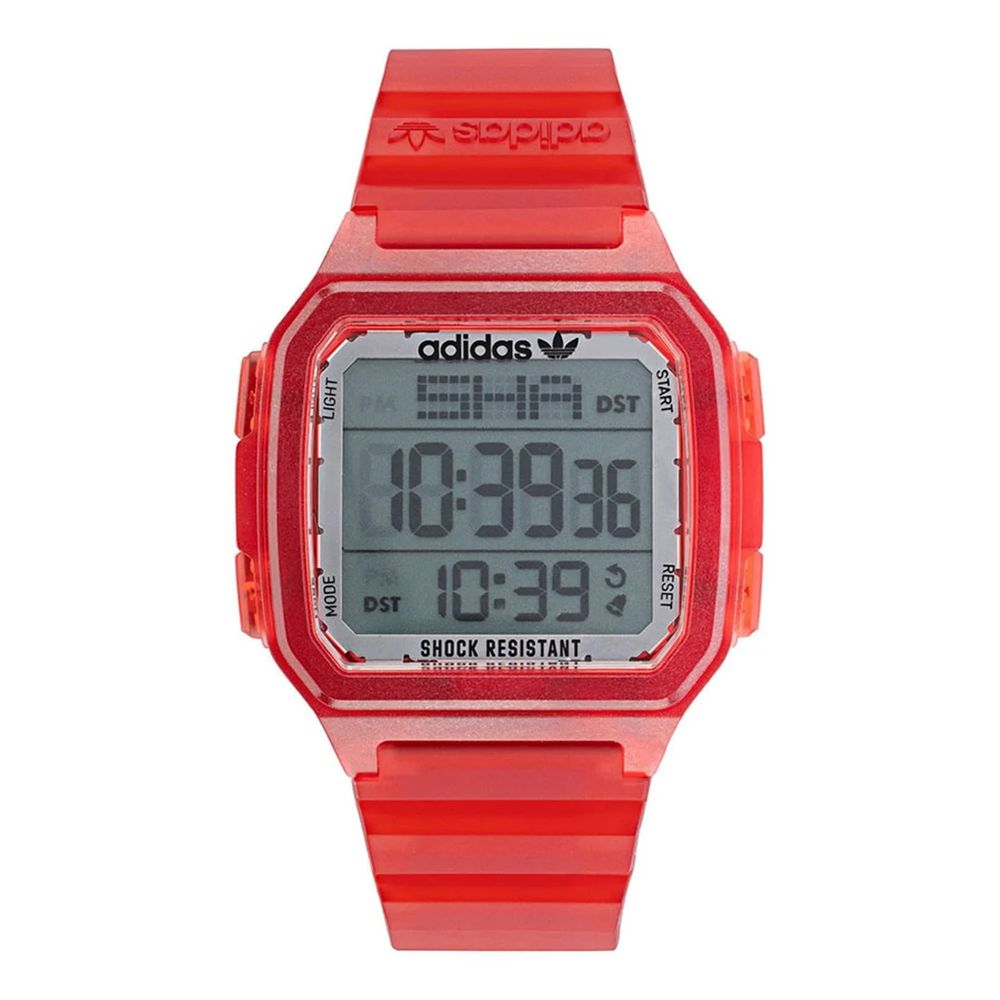 Adidas Rote Kunstharz-Uhr