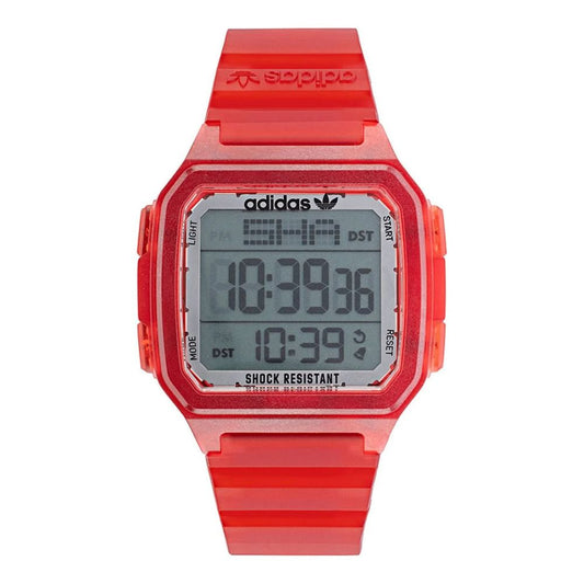 Adidas Rote Kunstharz-Uhr