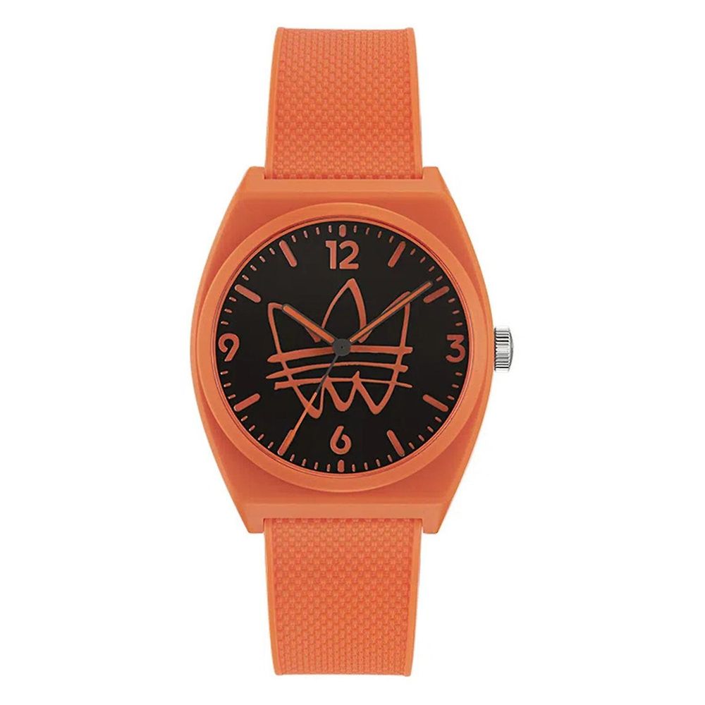 Adidas Orangefarbene Silikonuhr