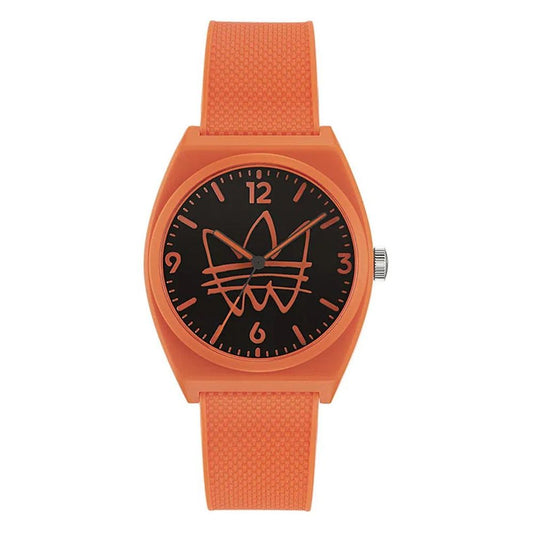 Adidas Orangefarbene Silikonuhr