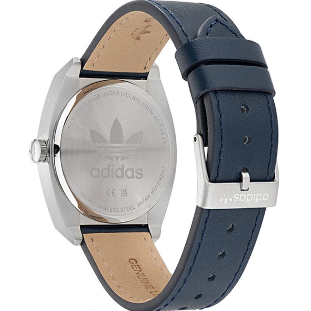 Adidas Blaue Lederuhr