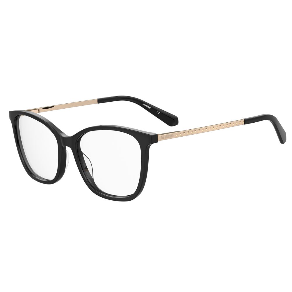 Love Moschino Schwarzer Acetat-Rahmen