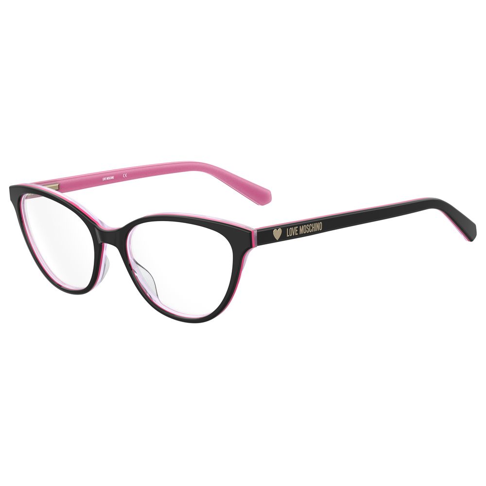 Love Moschino Schwarzer Acetat-Rahmen