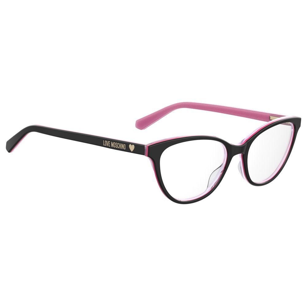 Love Moschino Schwarzer Acetat-Rahmen