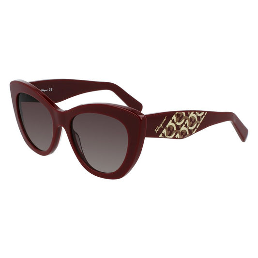 Salvatore Ferragamo Bordeaux Acetat-Sonnenbrille