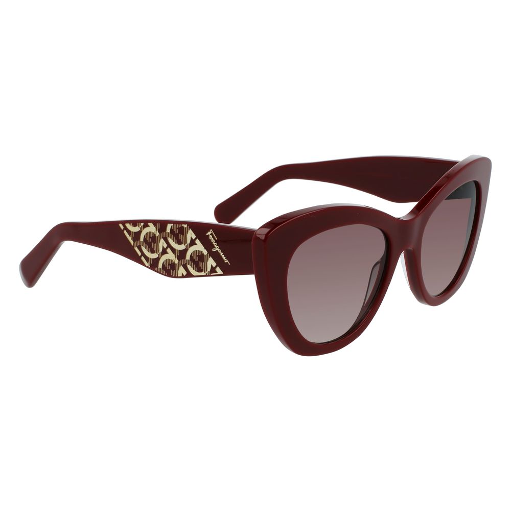 Salvatore Ferragamo Bordeaux Acetat-Sonnenbrille