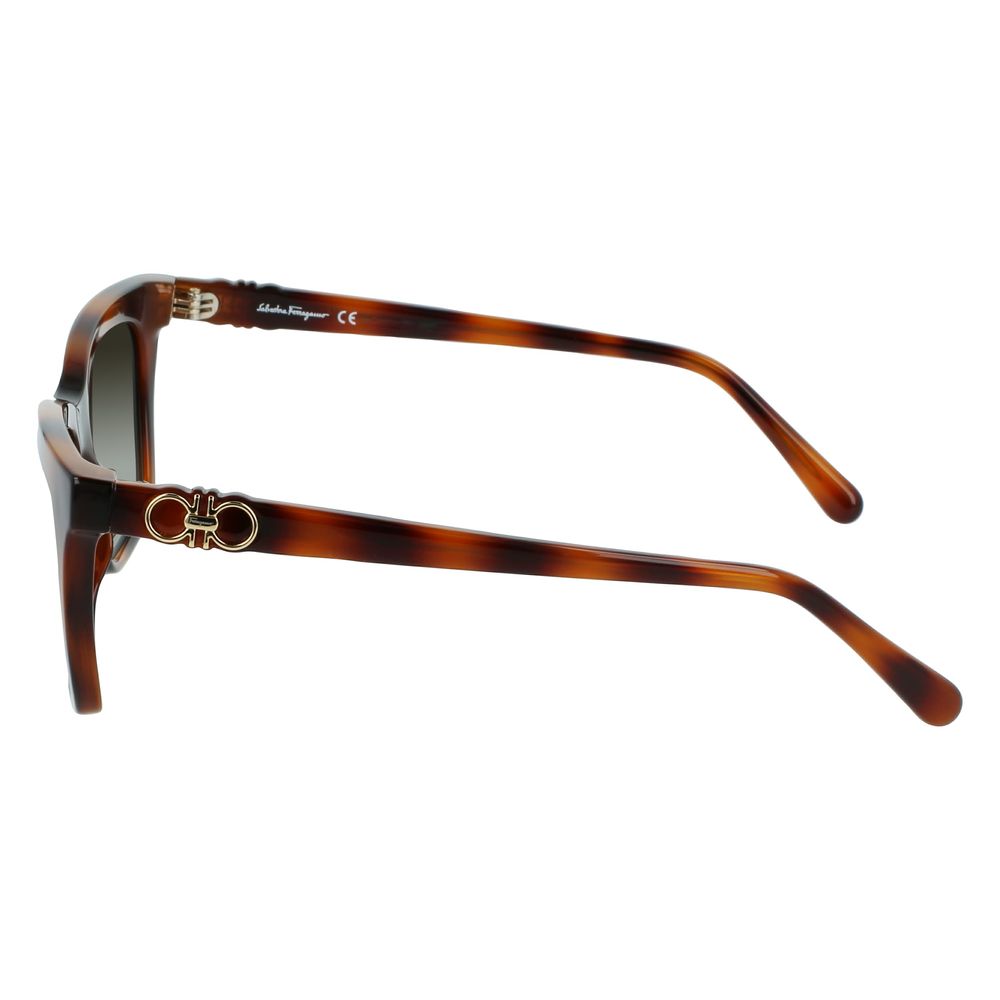 Ferragamo Braun gespritzte Sonnenbrille