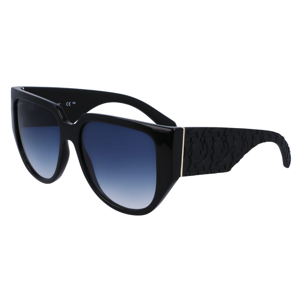 Ferragamo Schwarze Bio Injected Sonnenbrille