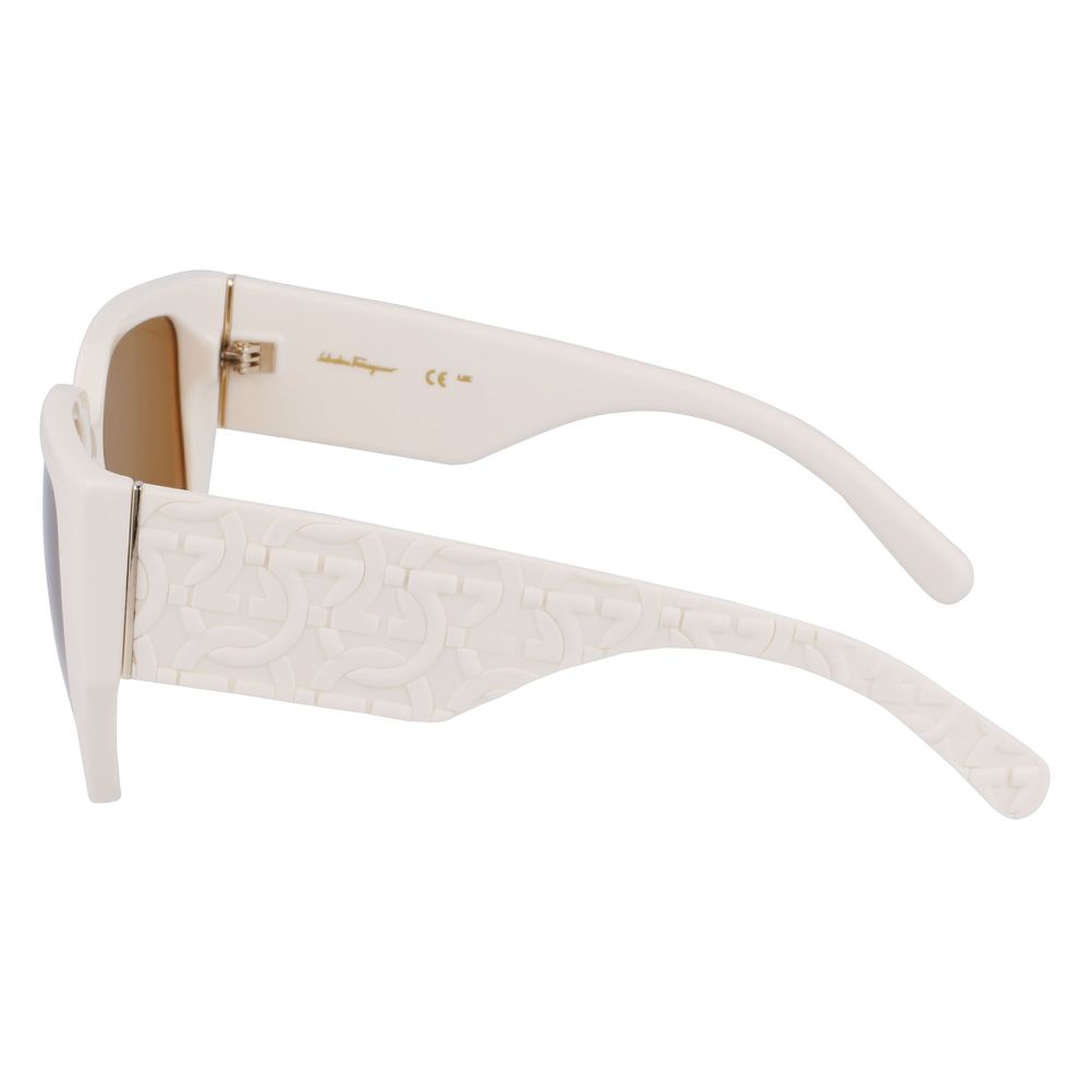 Ferragamo Weiße Bio-Injected-Sonnenbrille