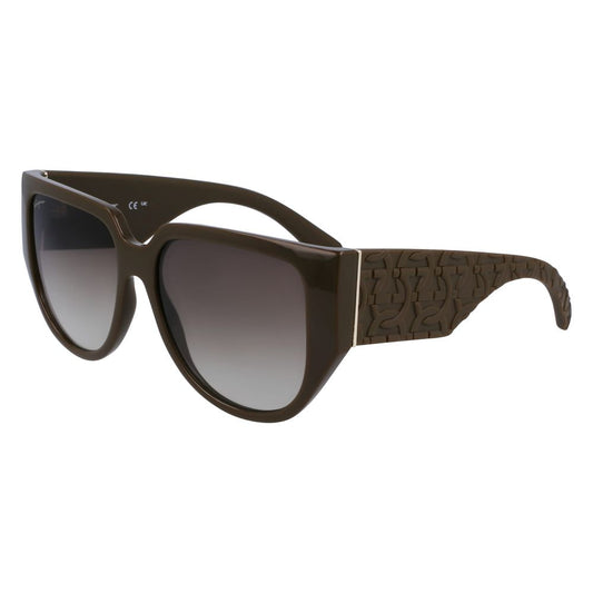 Ferragamo Green Sunglasses with Bio-Injection