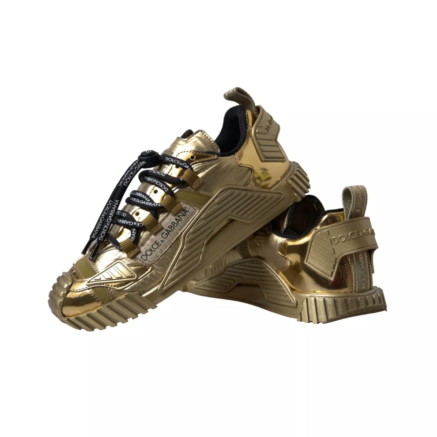 Dolce & Gabbana Metallic Gold NS1 Low Top Sneakers Shoes Sneakers