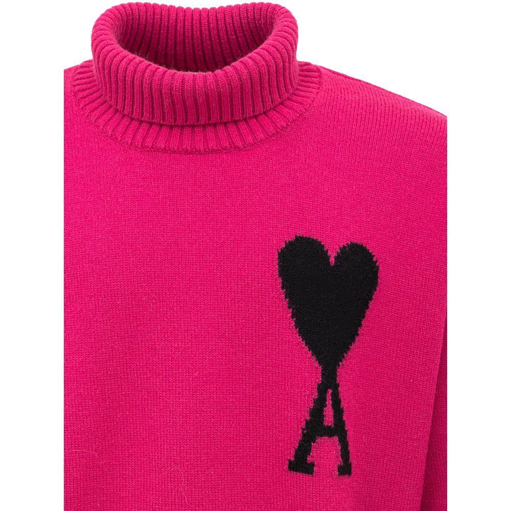 Ami Paris Fuchsia Vergine Pullover aus Wolle