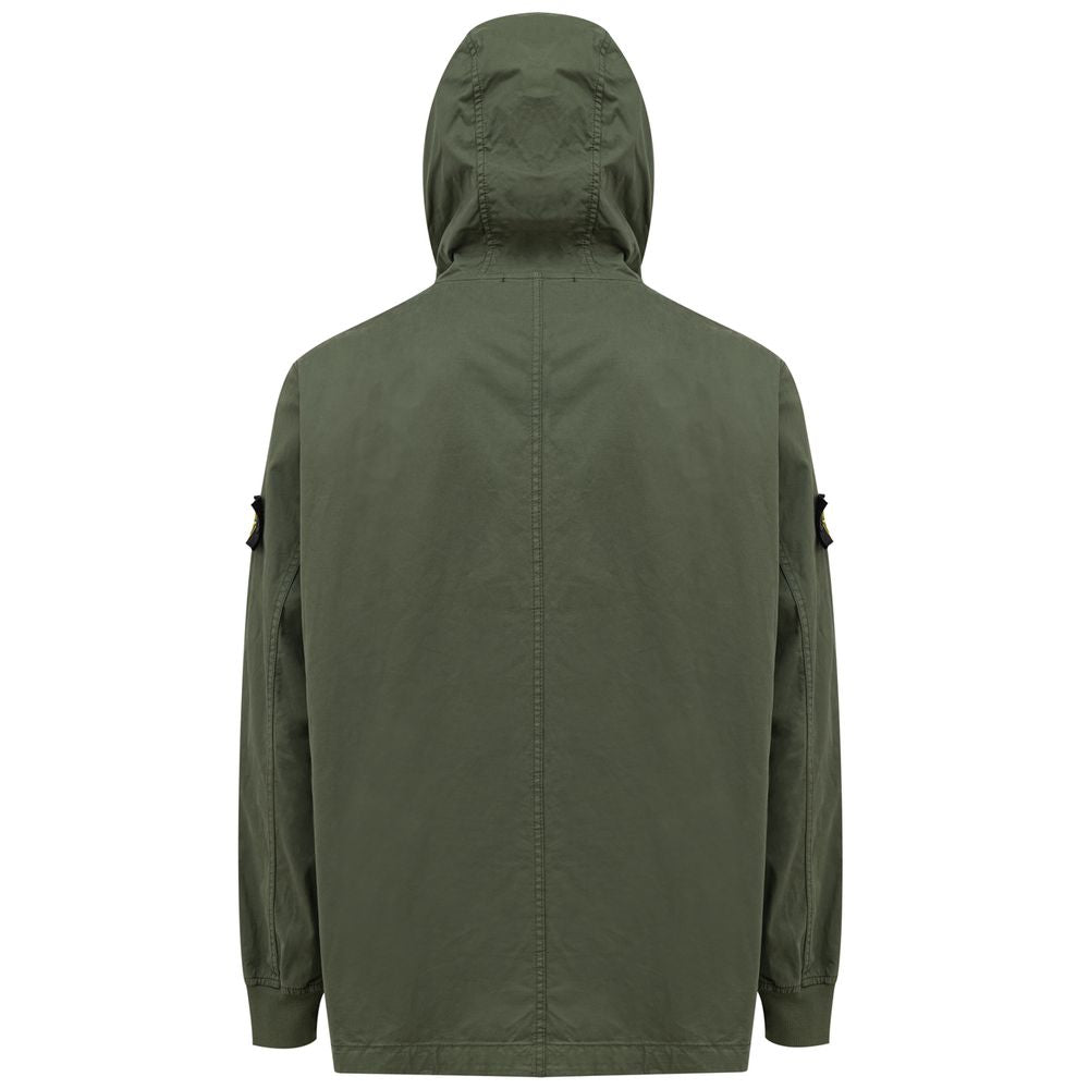 Stone Island Grüner Baumwollpullover