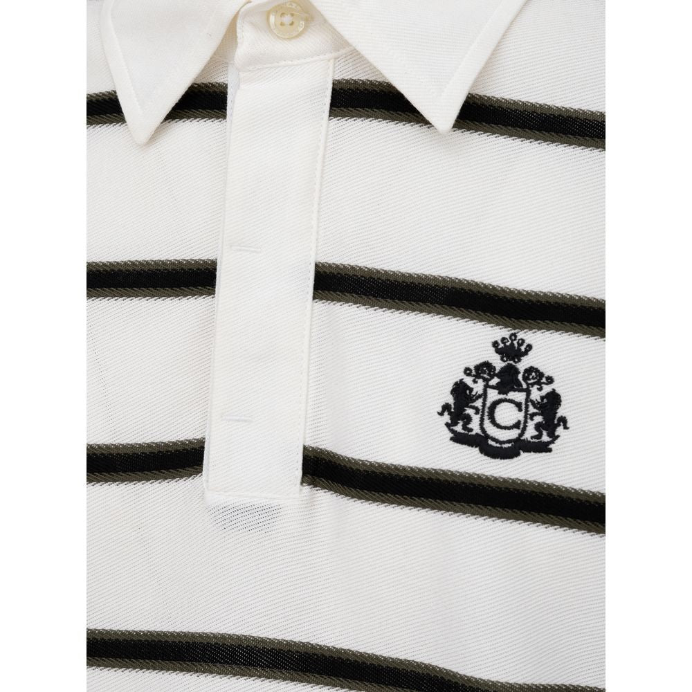 Canali Weißes Baumwoll-Poloshirt