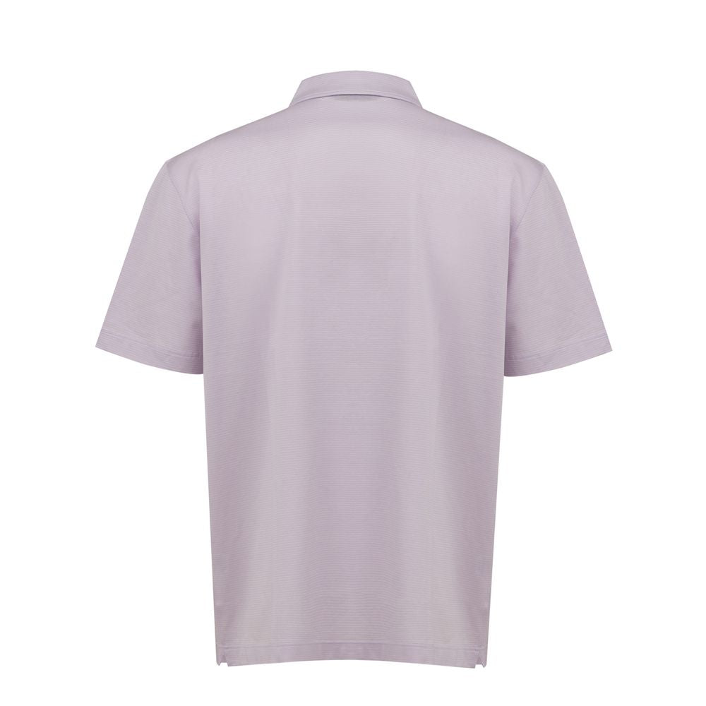 Canali Lila Baumwoll-Poloshirt