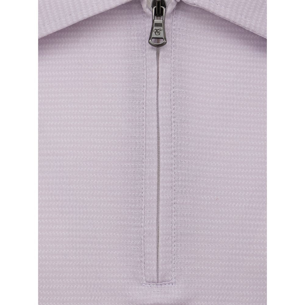 Canali Lila Baumwoll-Poloshirt