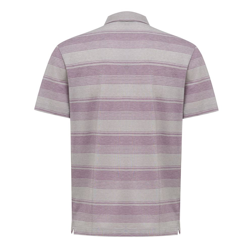 Canali Graues Baumwoll-Poloshirt