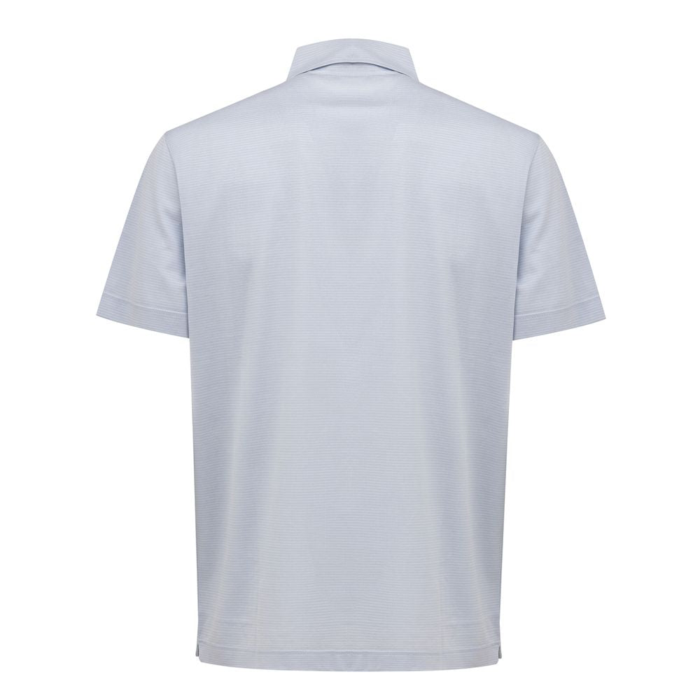 Canali Hellblaues Baumwoll-Poloshirt