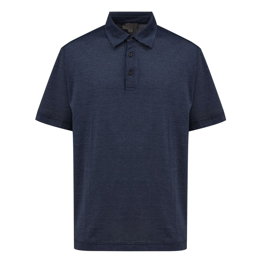 Canali Blaues Baumwoll-Poloshirt