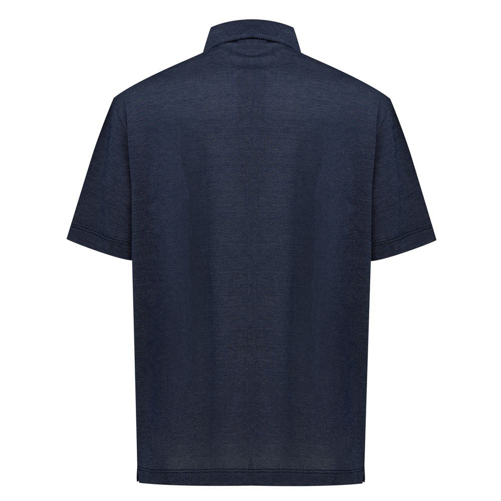 Canali Blaues Baumwoll-Poloshirt