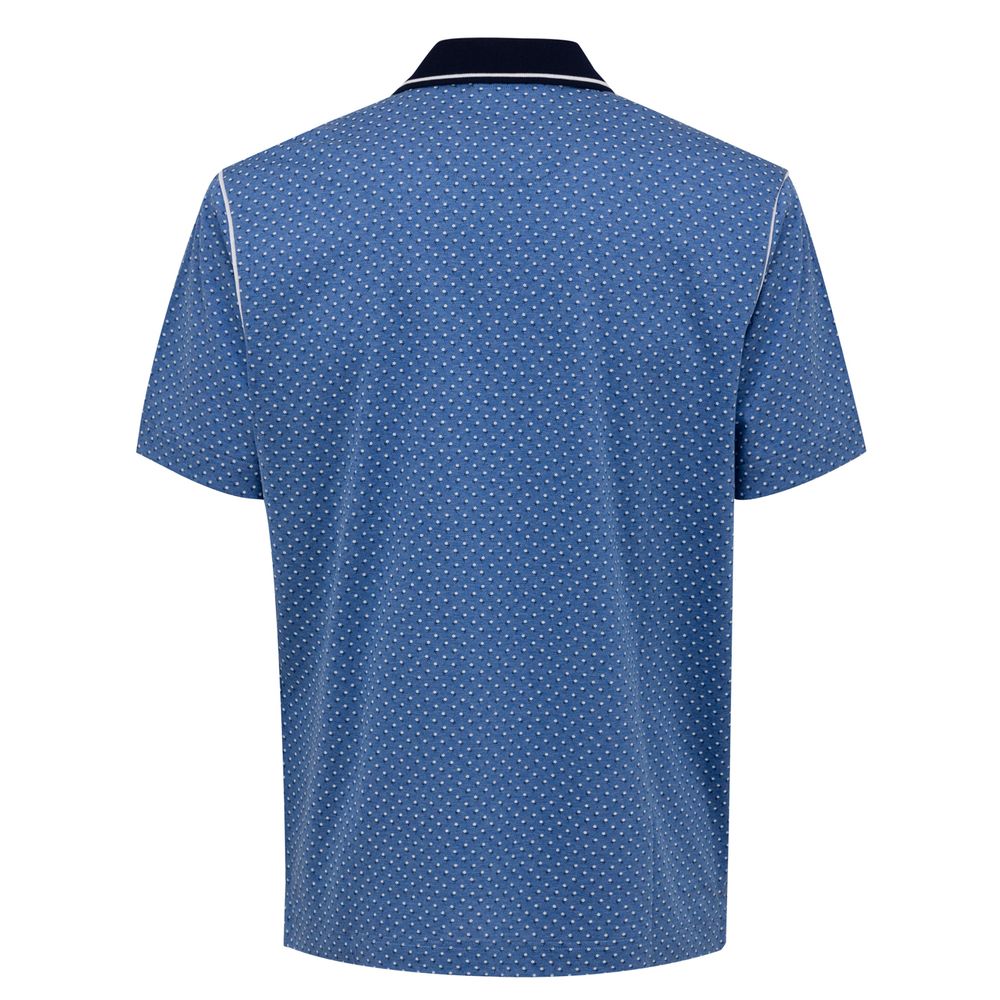 Canali Blaues Baumwoll-Poloshirt