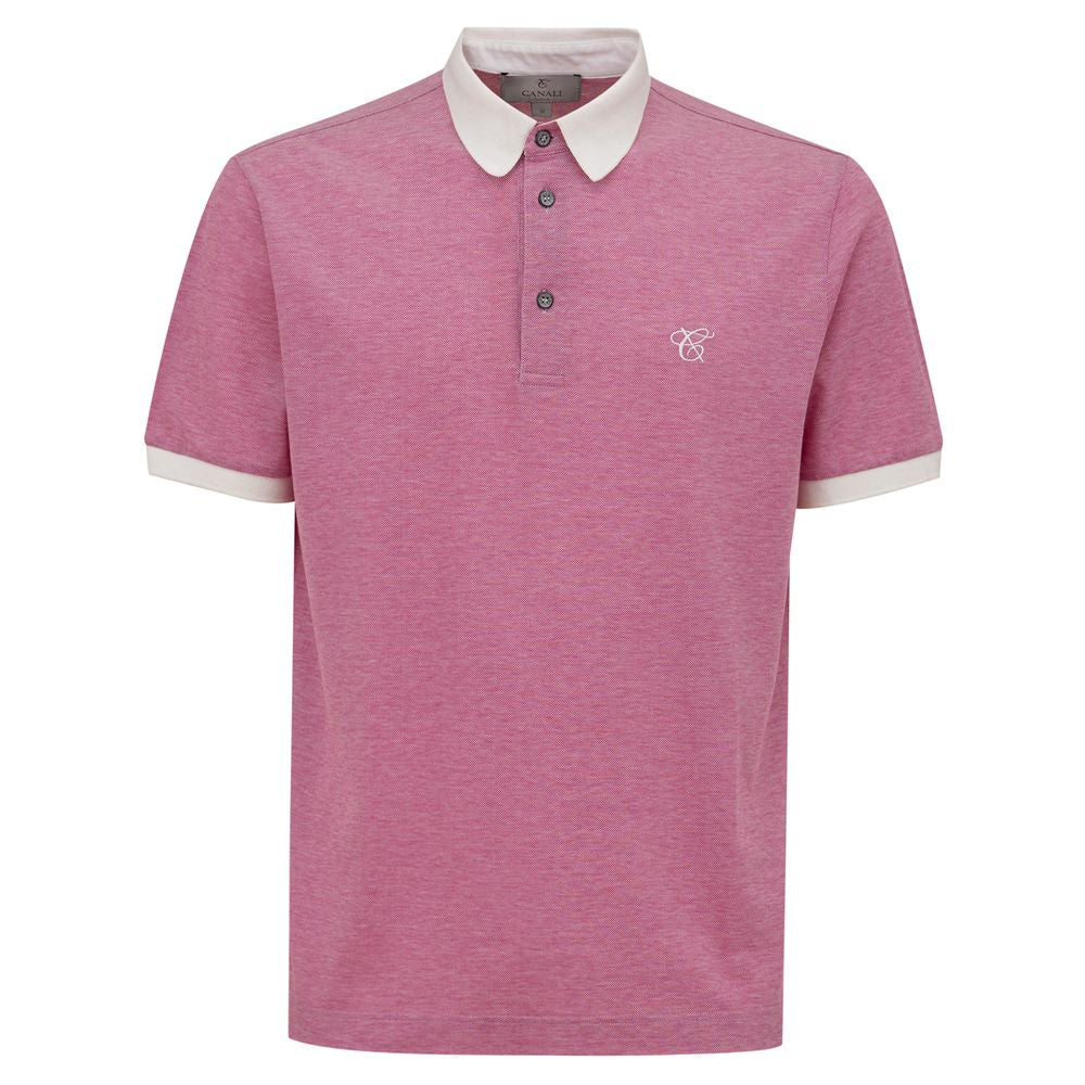 Canali Rosa Baumwoll-Poloshirt