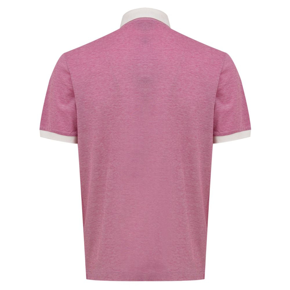 Canali Rosa Baumwoll-Poloshirt