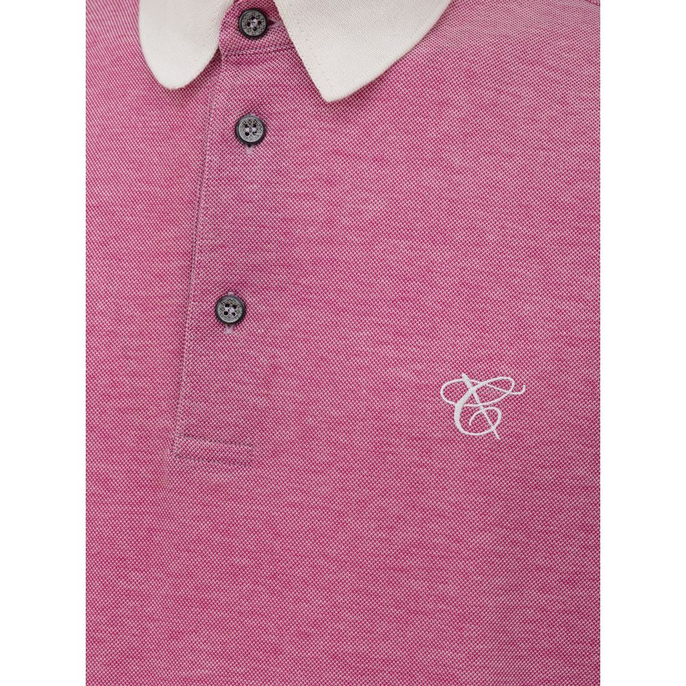 Canali Rosa Baumwoll-Poloshirt