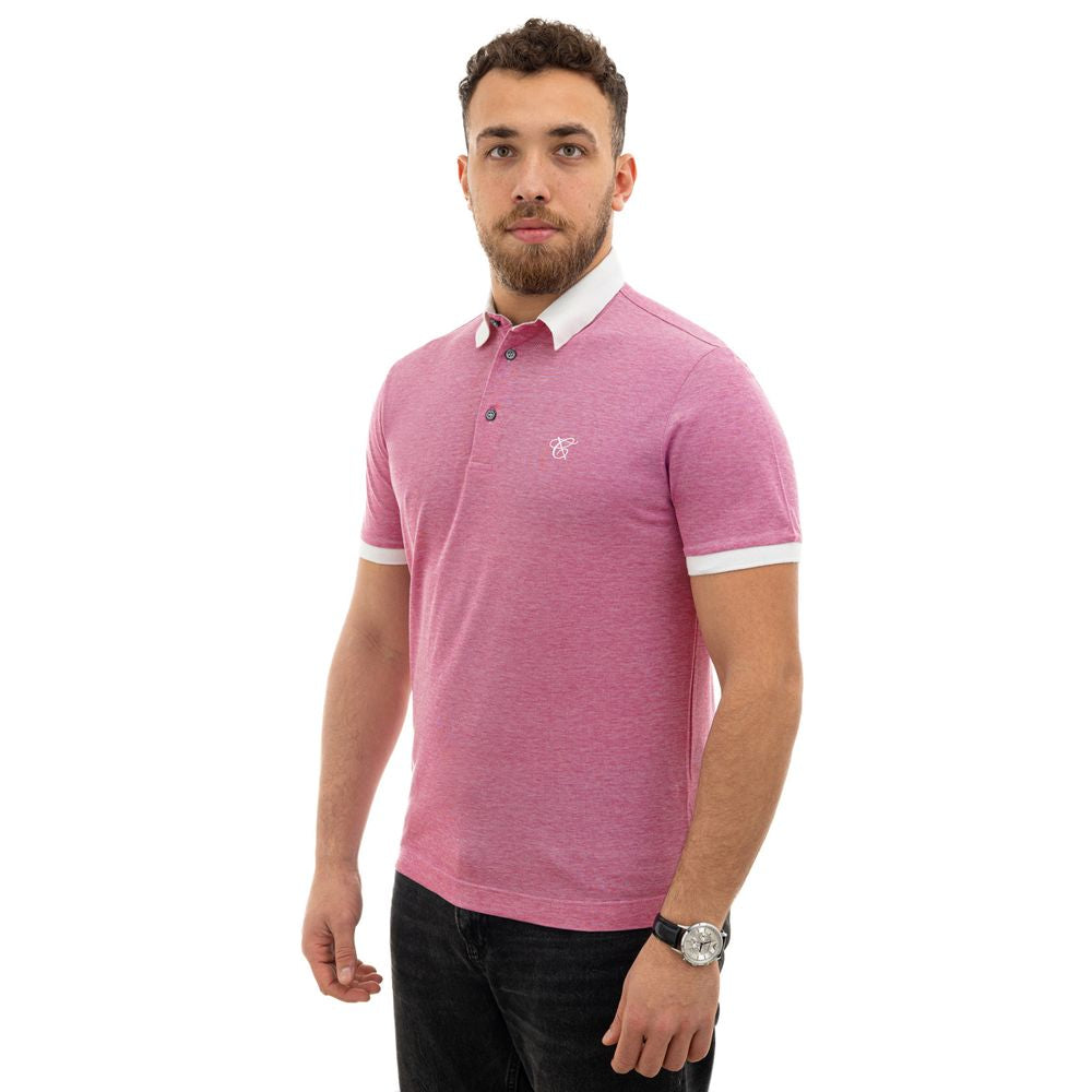 Canali Rosa Baumwoll-Poloshirt