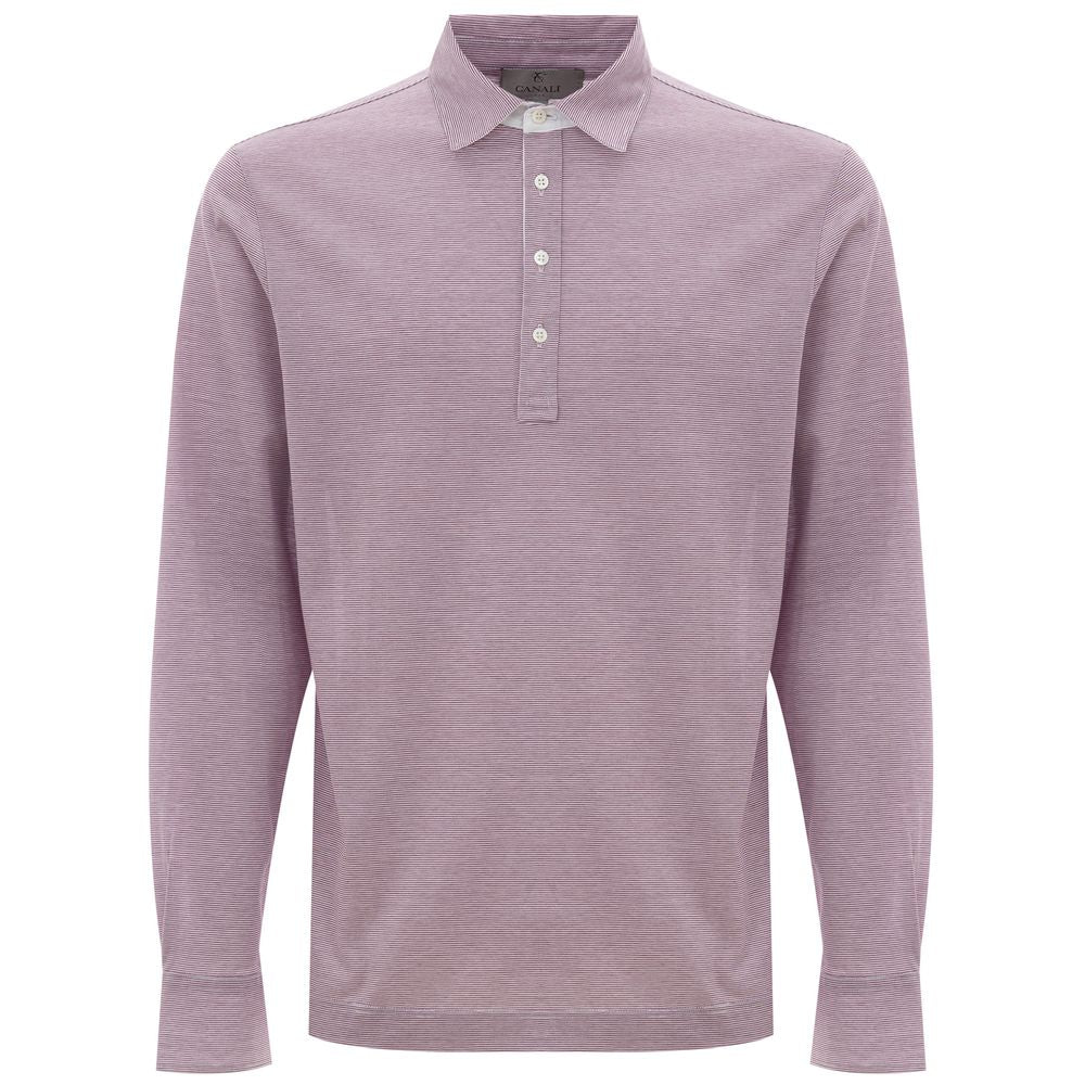 Canali Rosa Baumwoll-Poloshirt